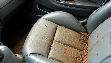 Vervuild interieur voor behandeling